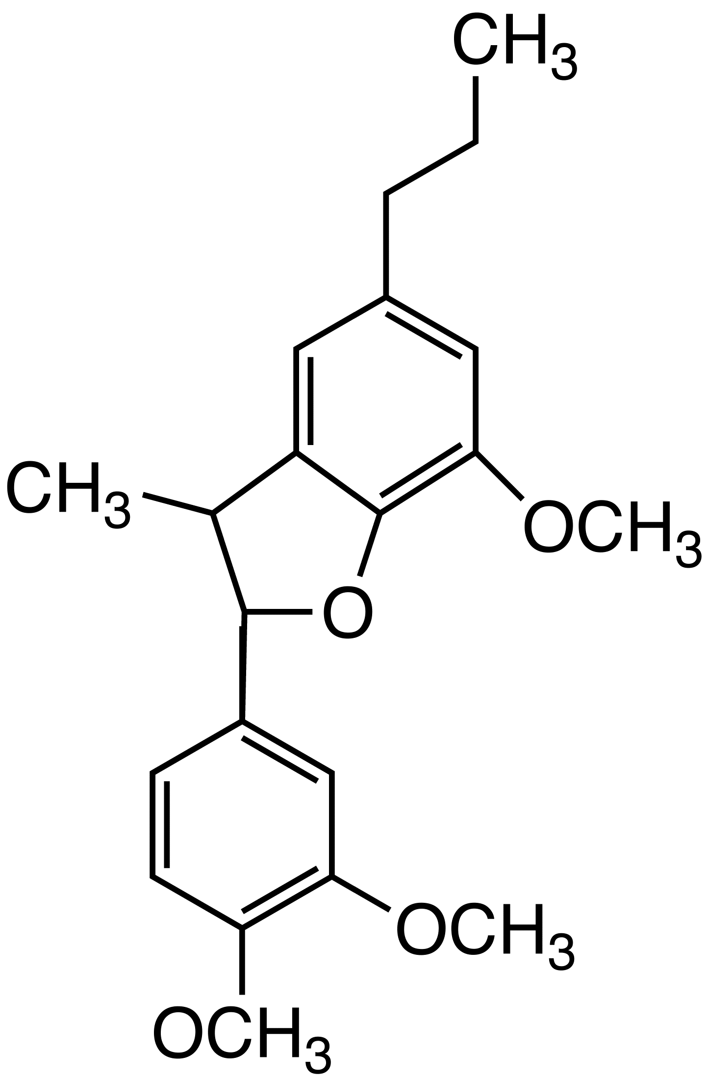 2-(3,4-Dimethoxyphenyl)-7-methoxy-3-methyl-5-propyl-2,3-dihydrobenzofuran image