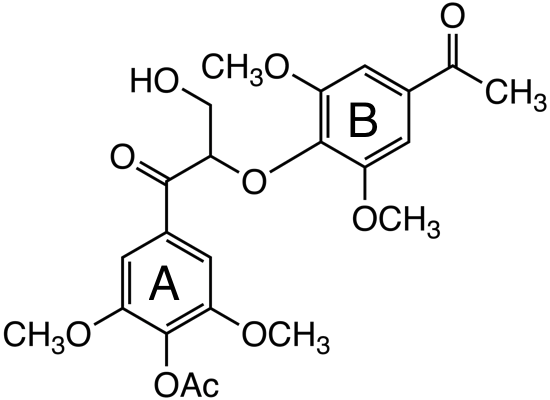 1-(4-acetoxy-3,5-dimethoxyphenyl)-2-(4-acetyl-2,6-dimethoxy Phenoxy)-3-hydroxypropan-1-one image