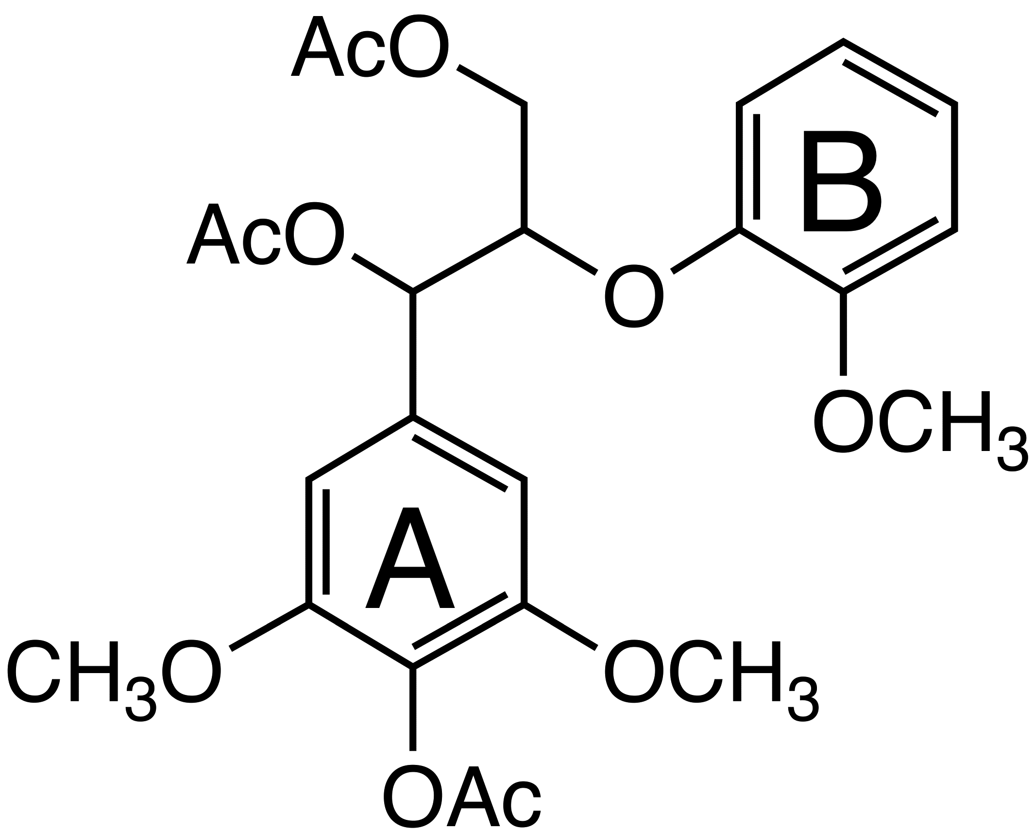 1-(4-acetoxy-3,5-dimethoxyphenyl)-1,3-diacetoxy-2-(2-methoxyphenoxy)propane image